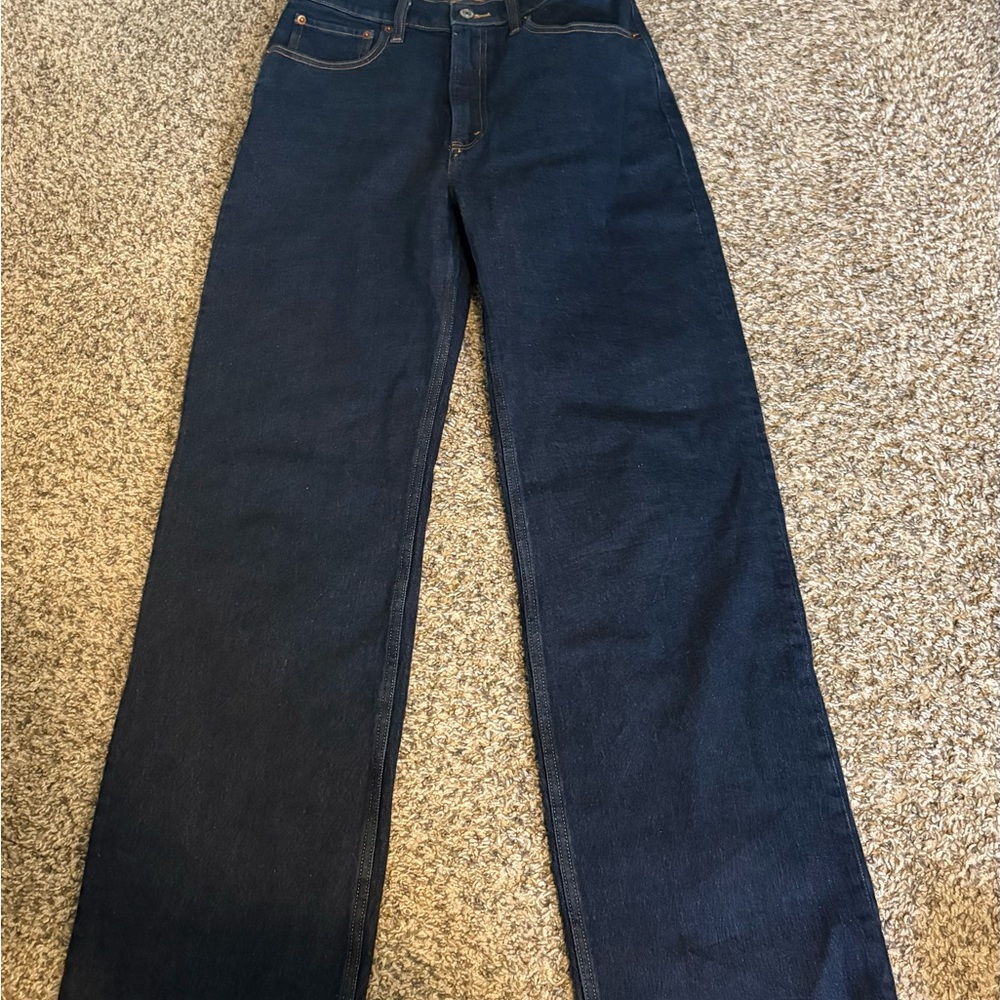 Abercrombie & Fitch Dark Blue Straight Leg Jeans
